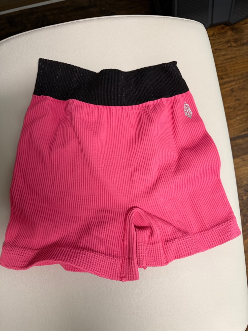 FP Movement by Free People Prajna Hot Pink Athletic Shorts Black Waistband